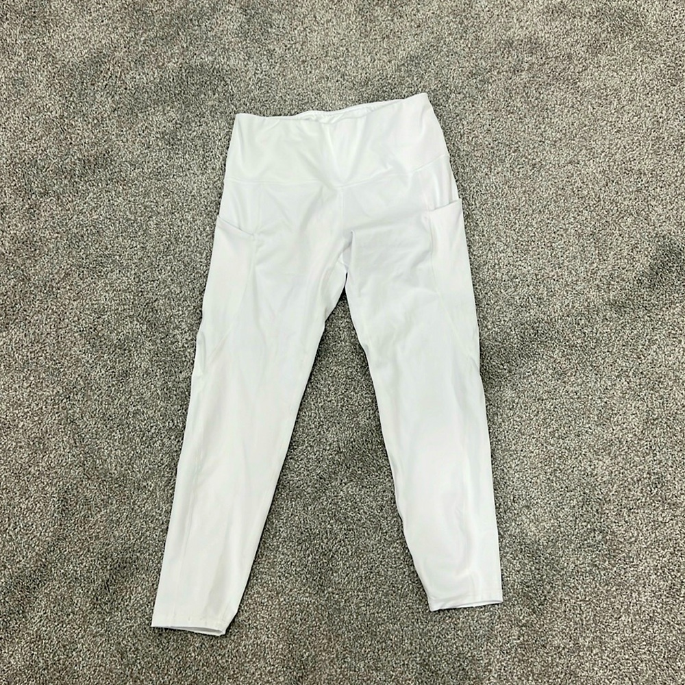 White women’s ododos large work out pants